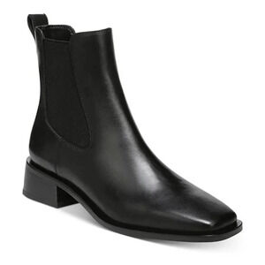 Sam Edelman Thelma Black Leather Square Toe Chelsea Boots 9
